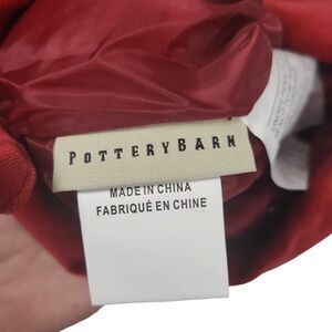 NWT POTTERY BARN NATURAL FAIR ISLE VELVET RED STOCKING MOM EMBROIDERED LINED